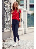 Pantaloni din denim cu talie elastica, negri 0610 - Magazin online - Boutique